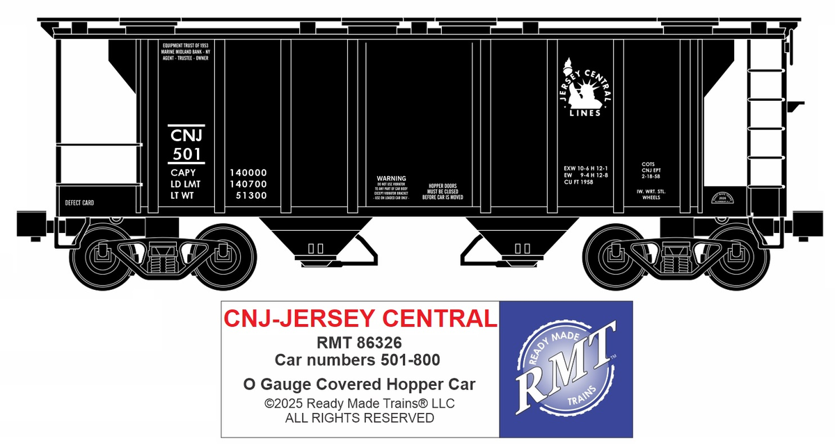 RMT 86326 O CNJ 2 Bay Covered Hopper