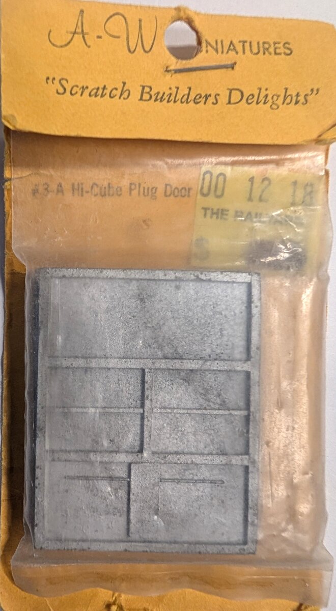 A.W. Miniatures 3-A HO Scale Hi-Cube Plug Door