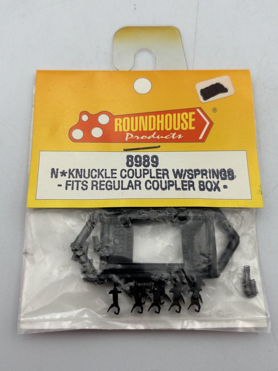Roundhouse 8989 N Knuckle Coupler w/Springs-Fits Regular Coupler Boxes
