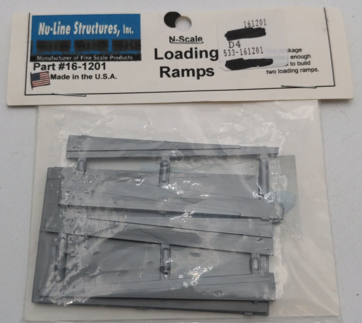 Nu-Line Structures 16-1201 N Scale Loading Ramps