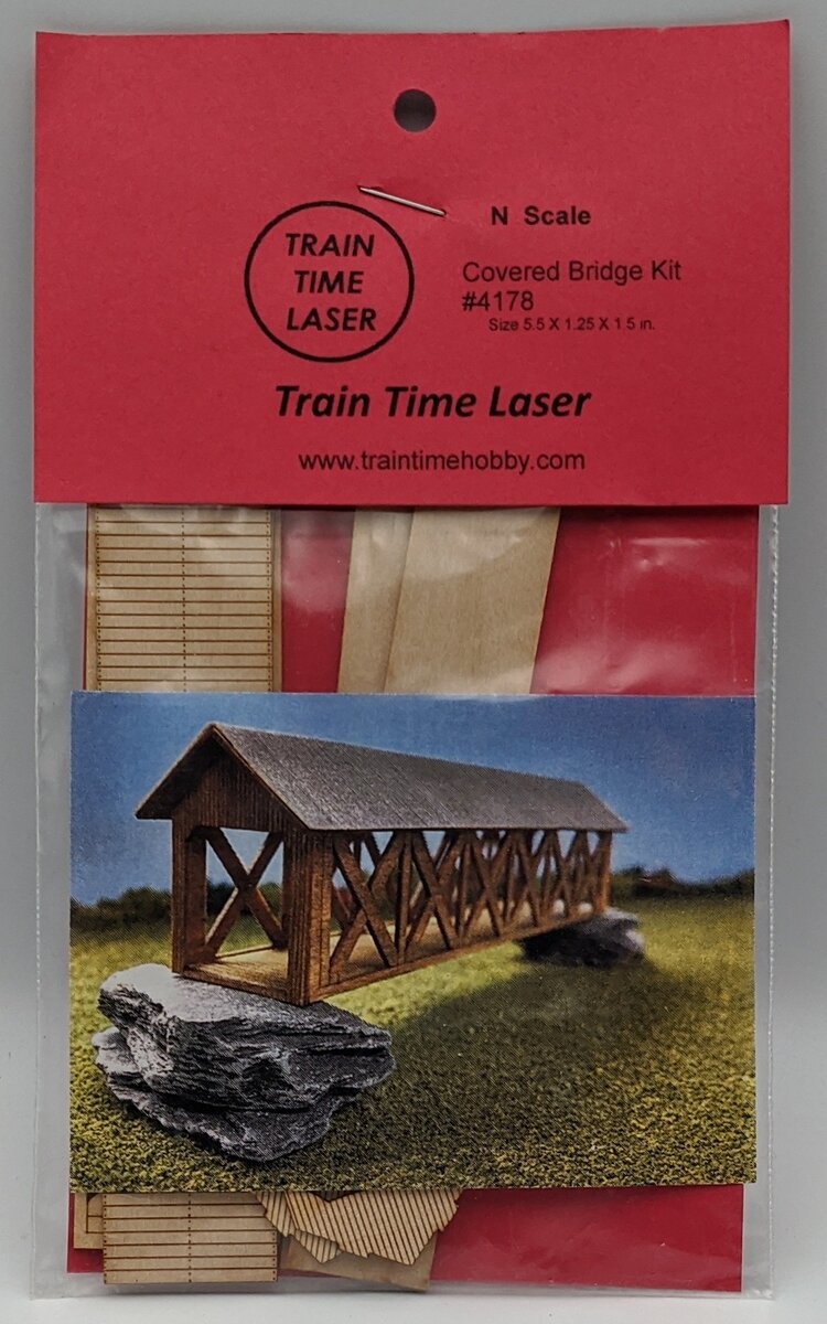 Train Time Models 4178 N Covered Bridge Building Kit