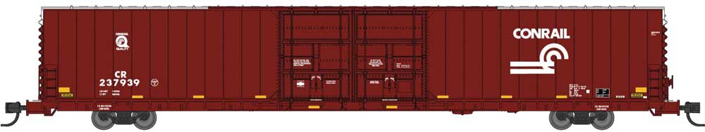 Bluford Shops 86747 N Conrail PS 86' Auto Parts Double-Door Boxcar RTR #237998