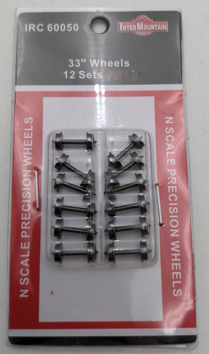 InterMountain 60050 N Scale 33" Wheels 12 Sets