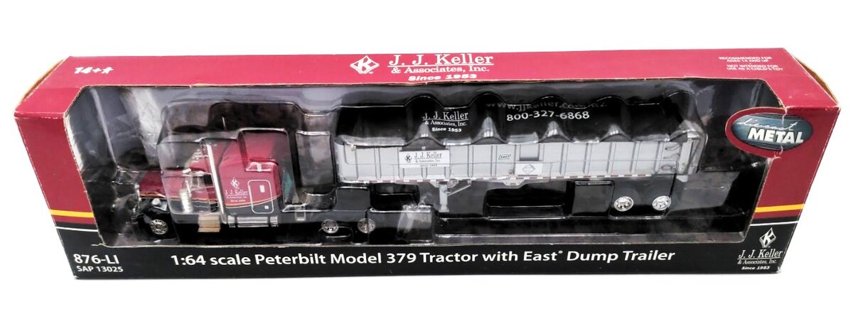 Die Cast Promotions 31686 1:64 Scale Peterbilt 379 Tractor W/East Dump Trailer