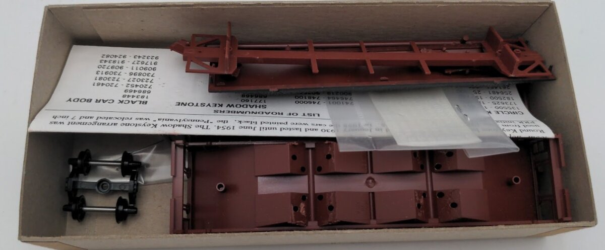 Bowser 1-54055 HO Scale H-21 4-Bay Hopper PRR Shadow Keystone Kit