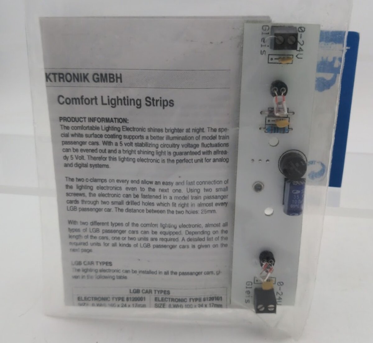 Massoth 8120101 G Scale Lighting Board 100 mm / 24 mm & 15 mm