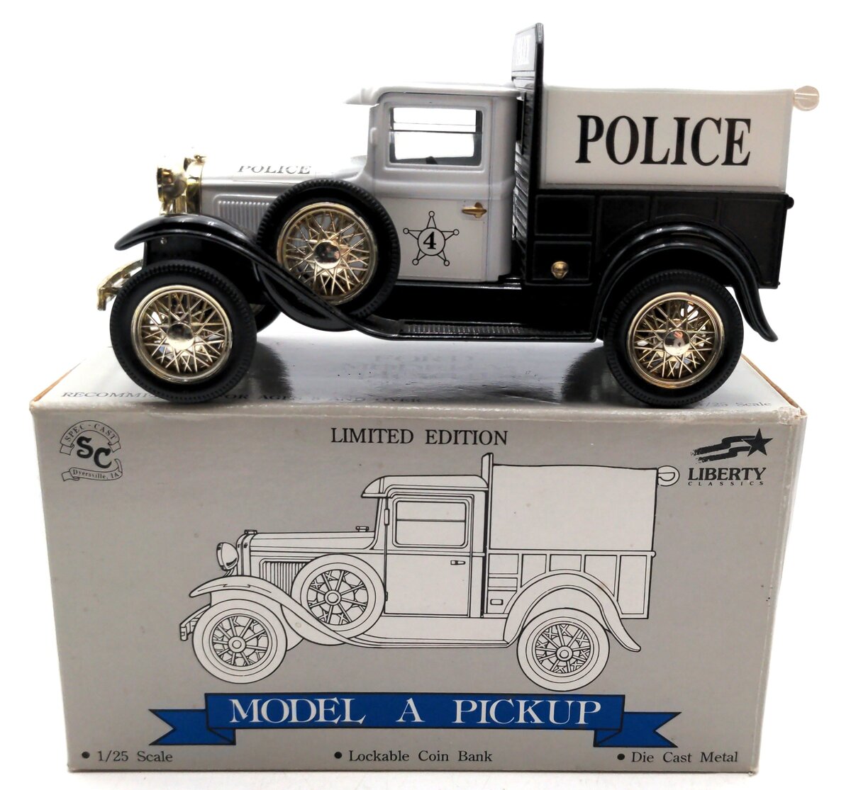 Liberty Classic 1023 Ford Model A Pickup Police #4 Pickup Bank