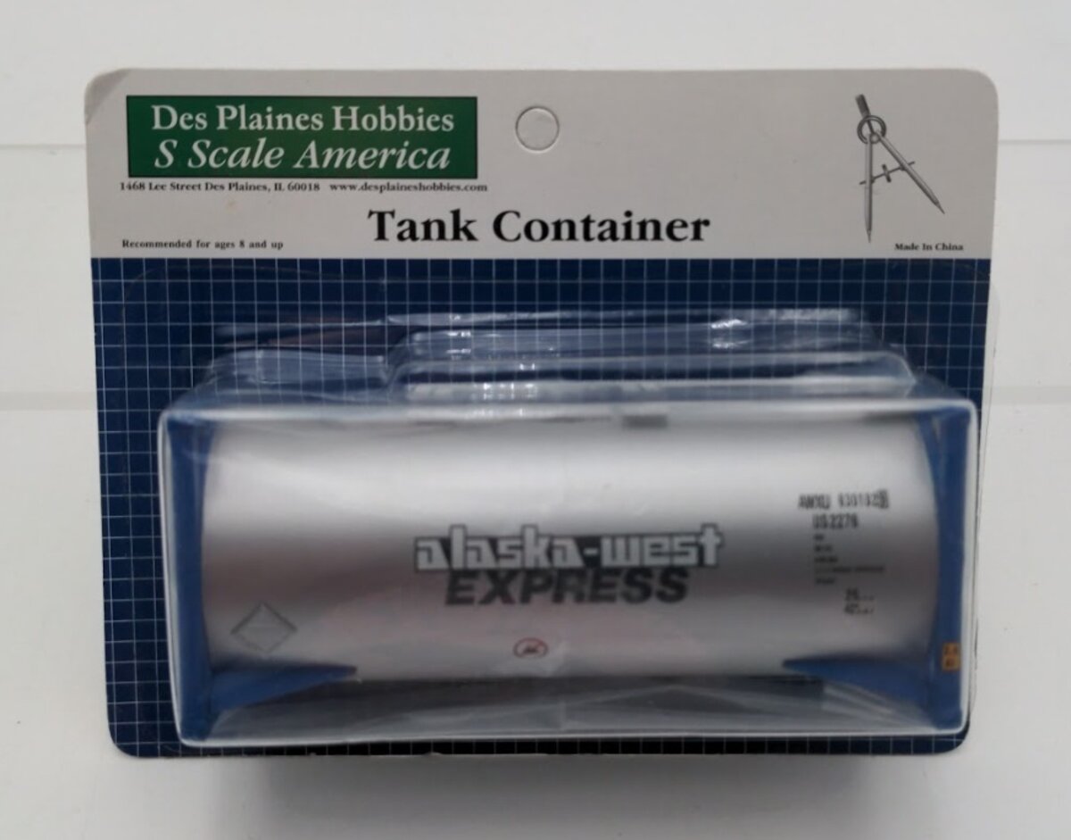 Des Plaines Hobbies 3592 S Scale Tank Container Alaska West Express #630102