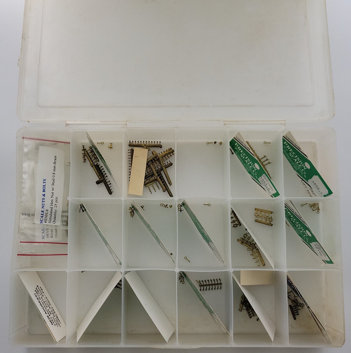 Acme 8-641 Miscellaneous Box of HO Scale Parts including Unions & Pipe Brackets