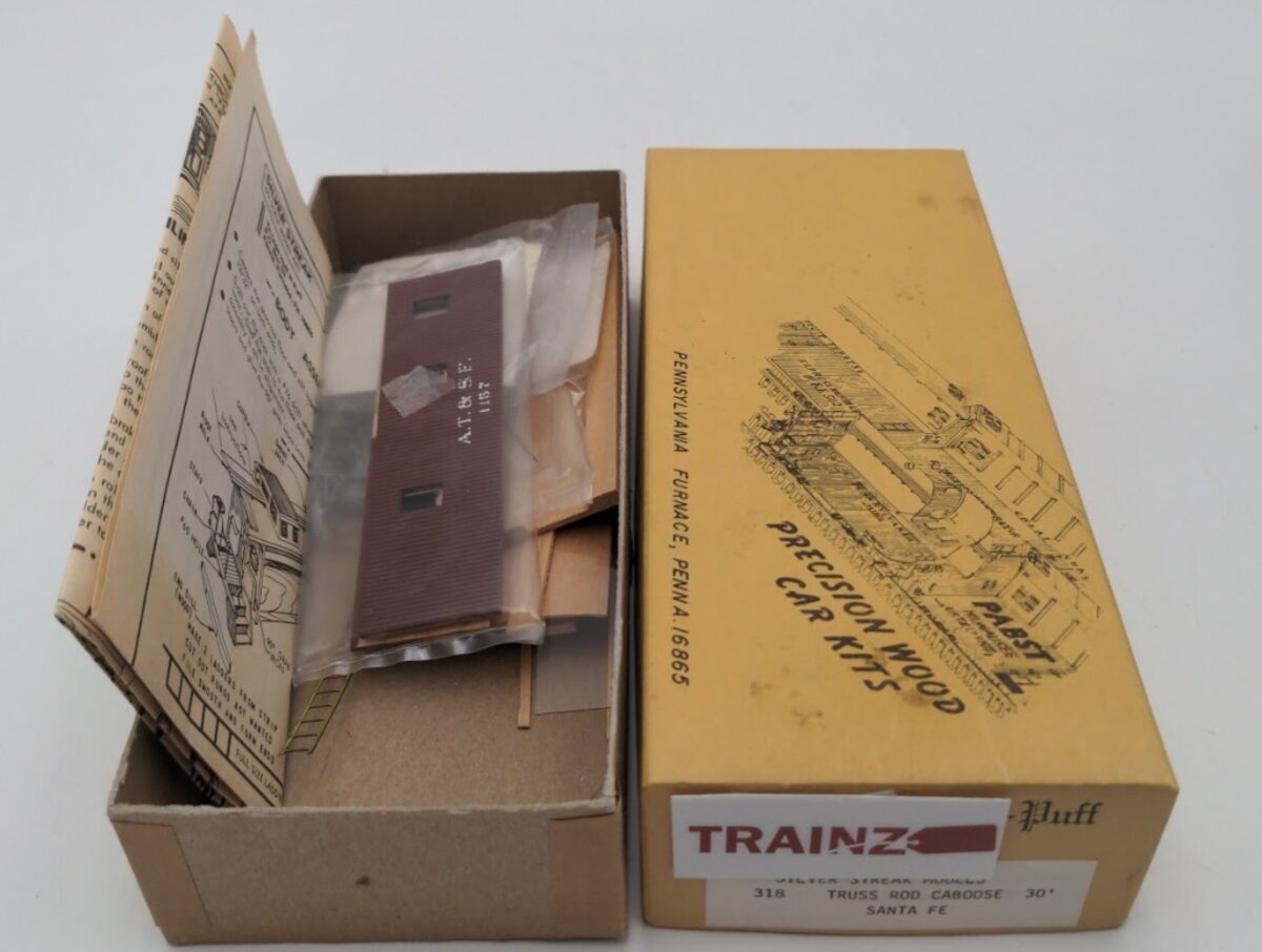 Ye Olde Huff N Puff 318 HO Scale Santa Fe 30' Truss Rod Caboose Kit