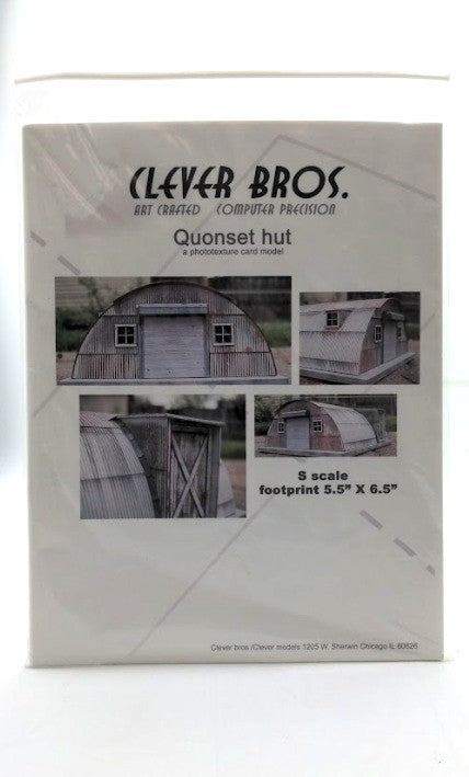 Clever Bros. S Scale Quonset Hut Photo Texture Card Model Kit