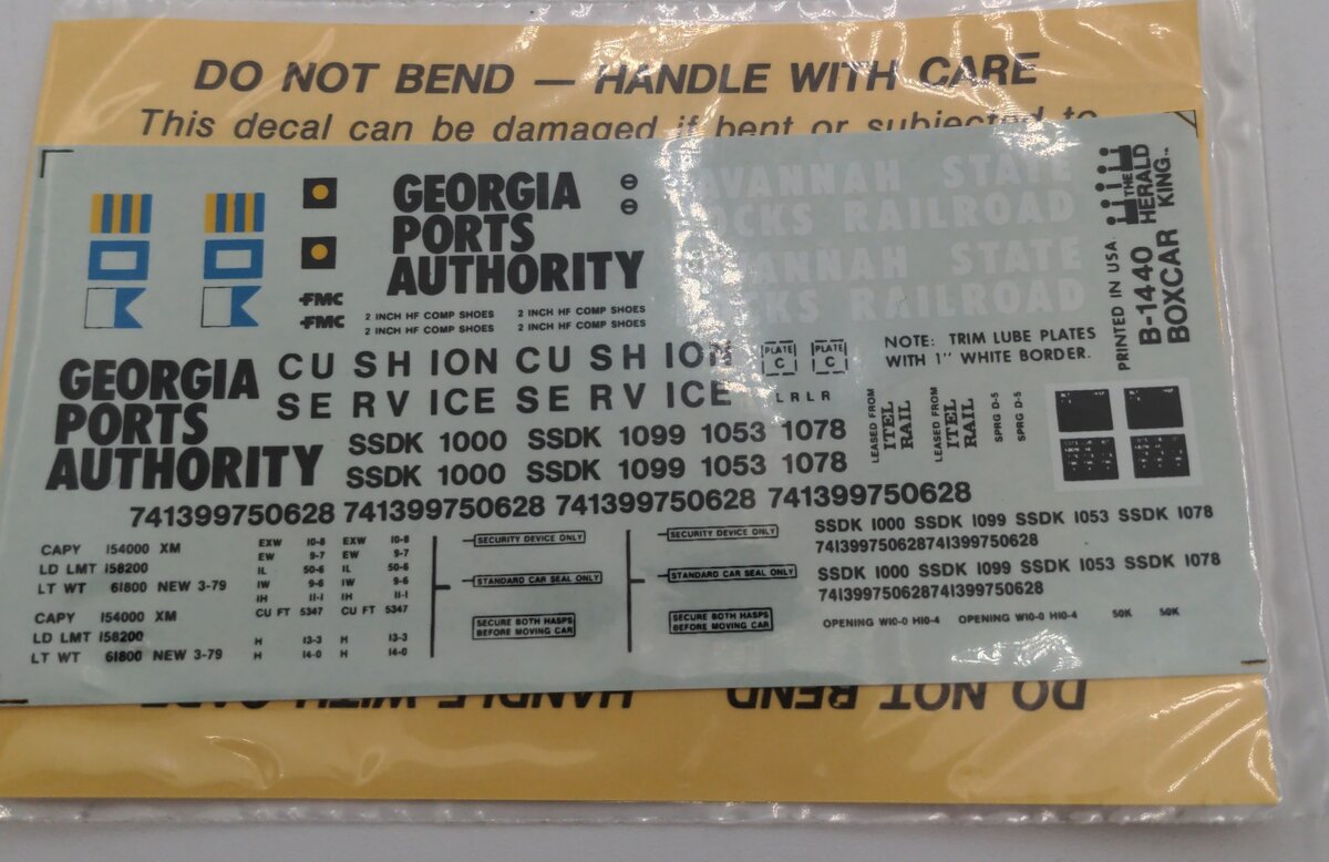 The Herald King B-1440 Georgia Ports Authority Decal