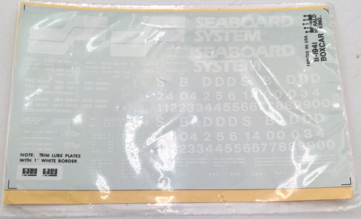The Herald King B-1941 Seaboard System Decal