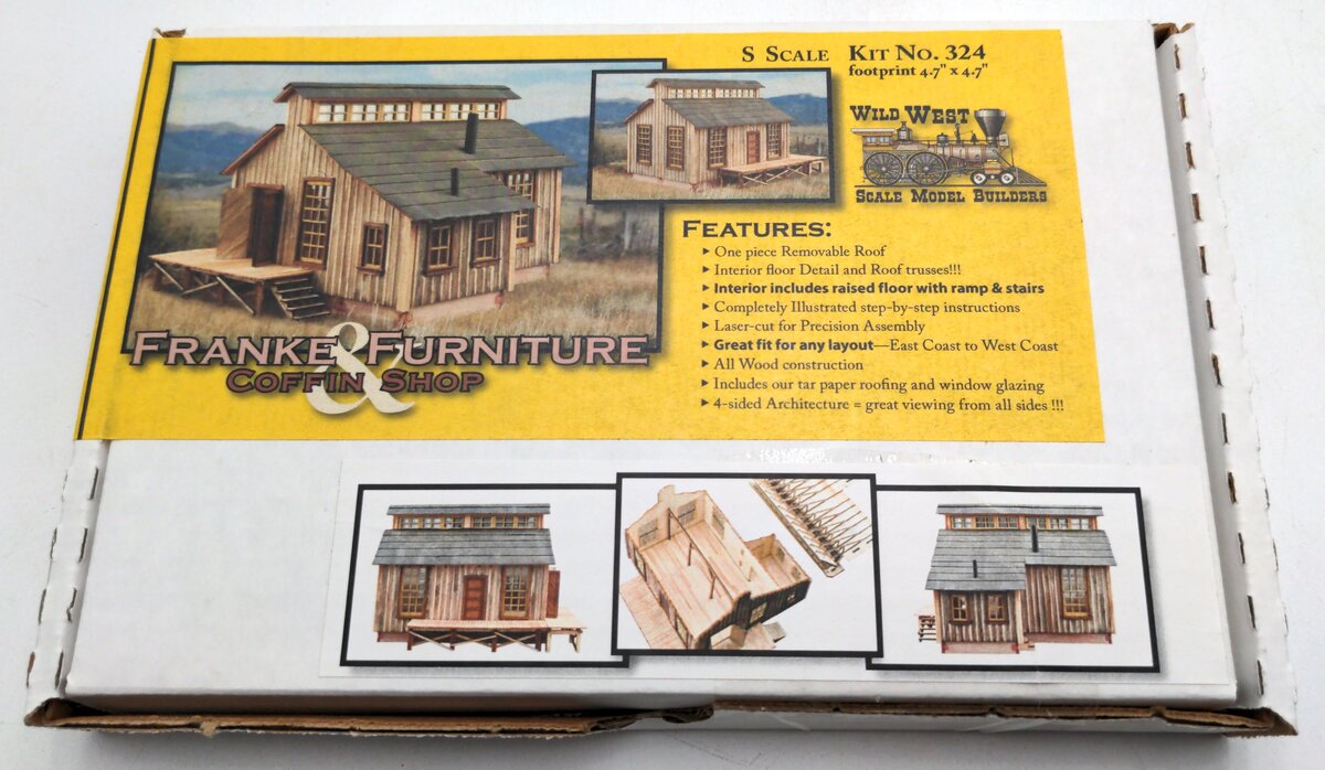 Wild West Scale Models 324 S Scale Franke Furniture & Coffin Shop Kit