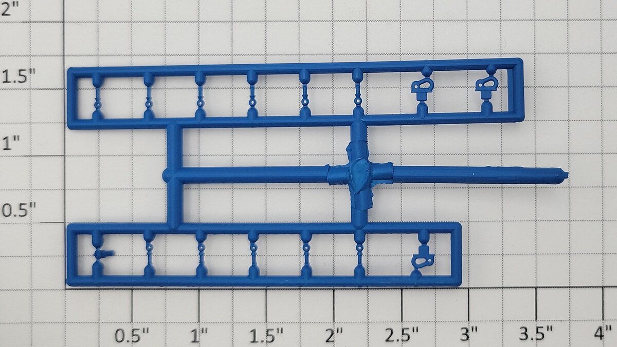 S-Helper 653-07-00-CRB Conrail Blue Switcher Stanchion Sprue (Set of 15)