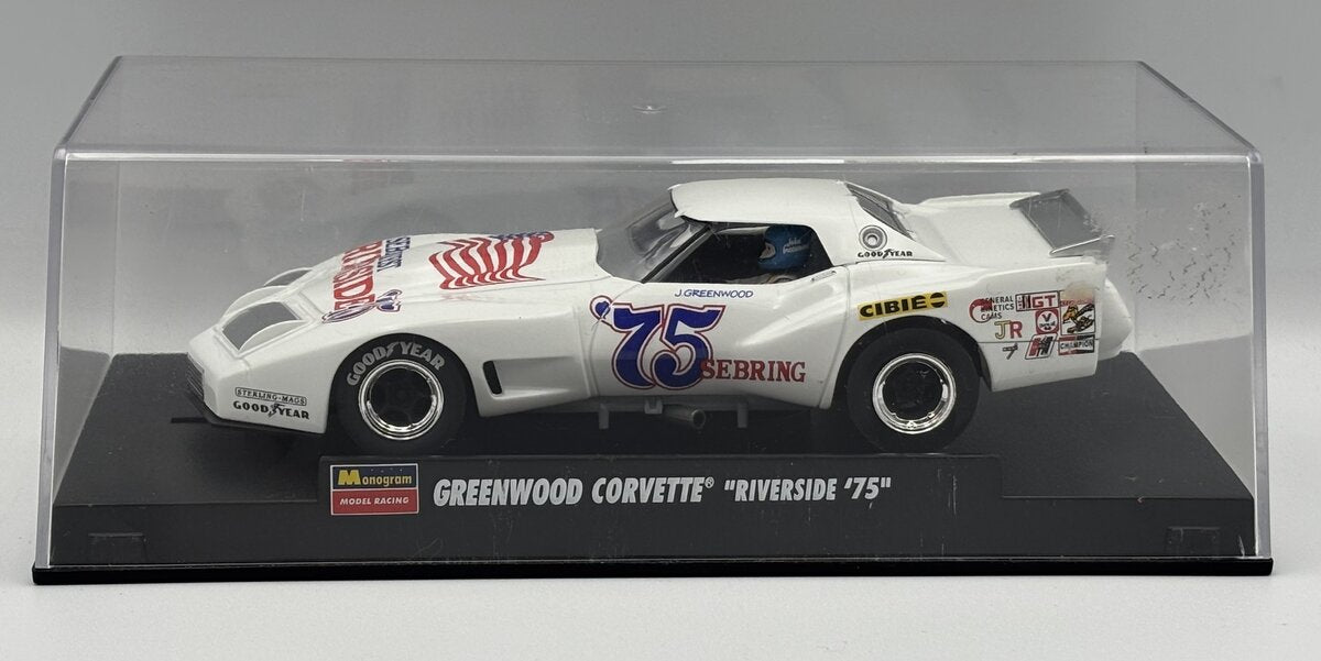 Monogram 85-4857 1:32 Greenwood Corvette "Riverside '75" Slot Car