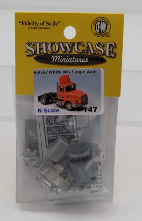 Showcase Miniatures 147 N Scale 1990's Volvo / White WG Single Axle Tractor Kit
