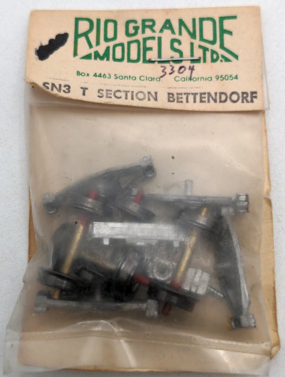 Rio Grande Models 3304 Sn3 T Section Bettendorf D&RGW Passenger Trucks