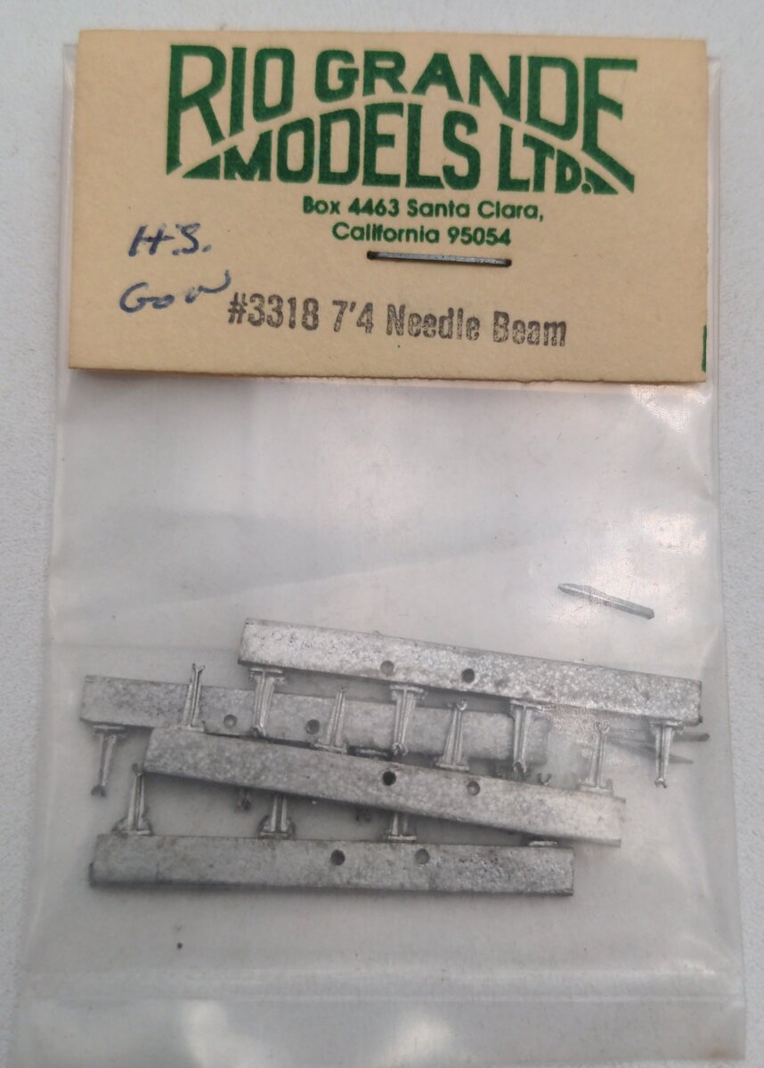 Rio Grande Models 3318 Sn3 7'4 Needle Beam 4 Pcs