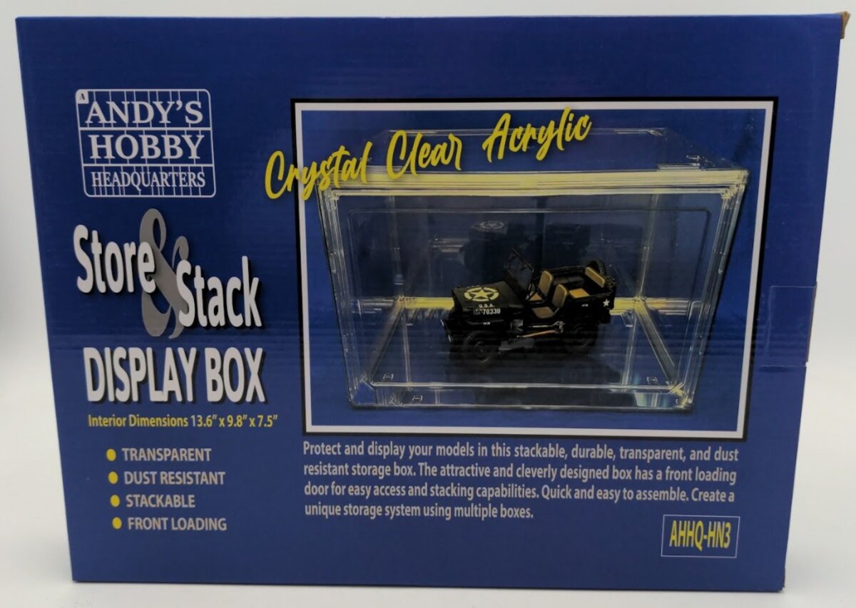 Acme AHHQ-HN3 By Andy's Hobby Headquarters Crystal Clear Acrylic Display Box