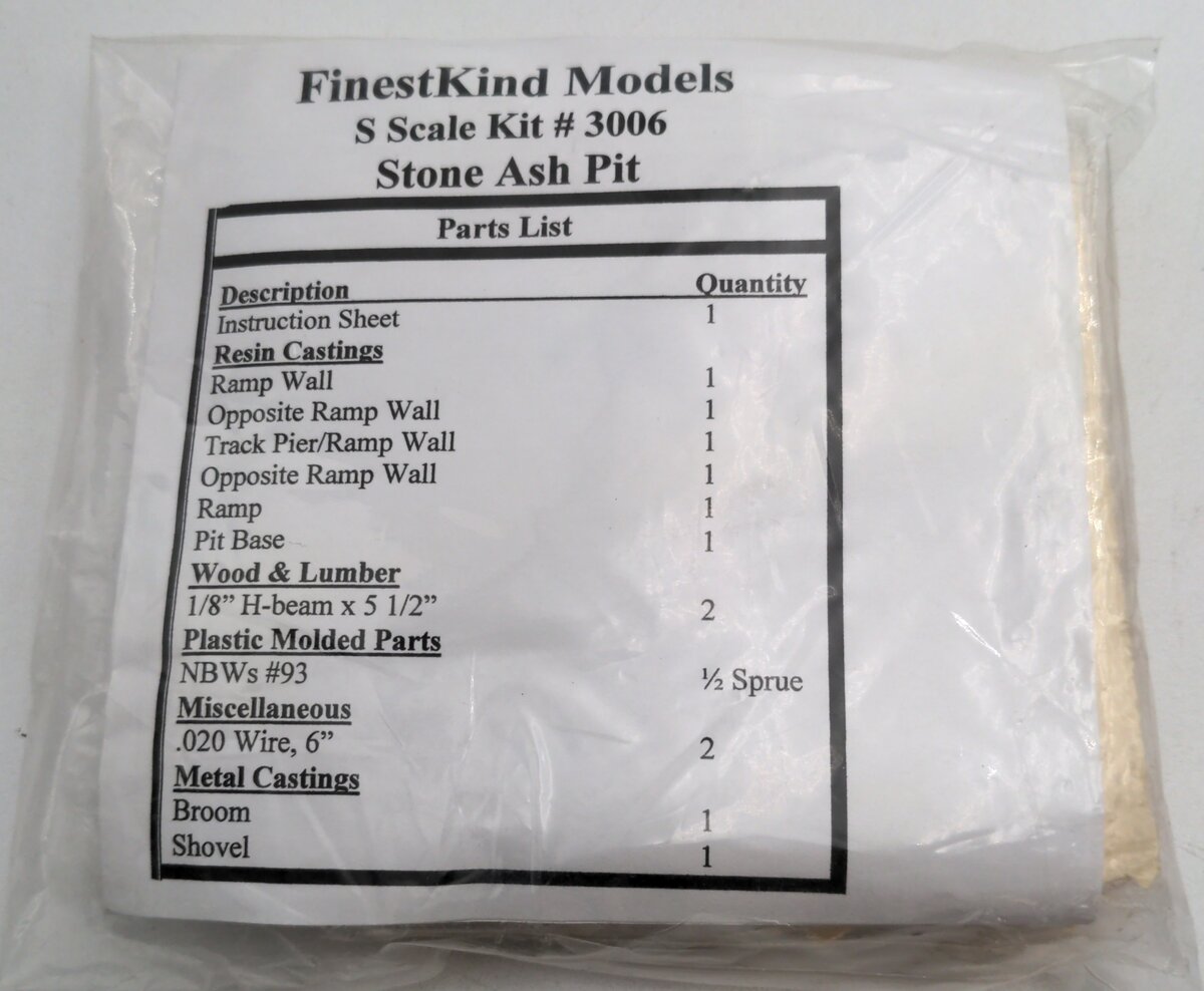Finestkind Models 3006 S Scale Stone Ash Pit Building Kit