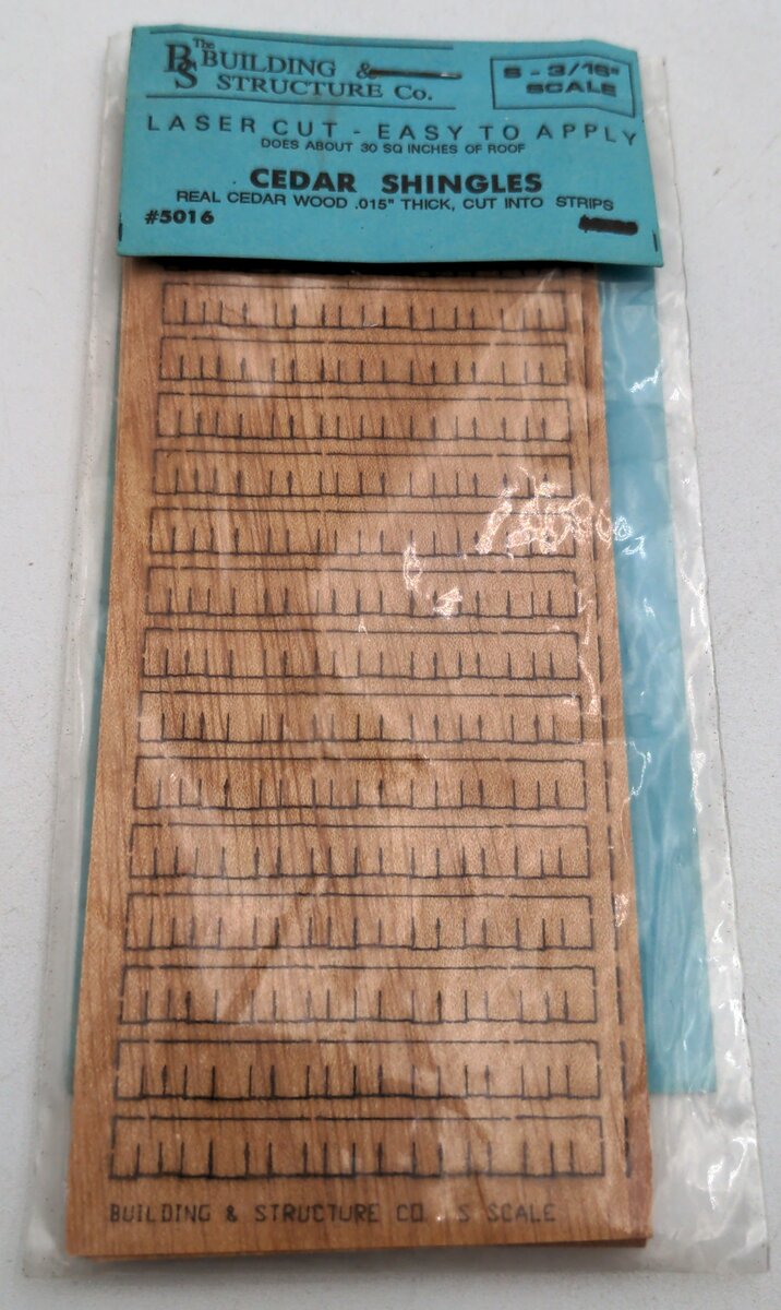 The Building & Structure 5016 S Scale Laser Cut Cedar Shingles