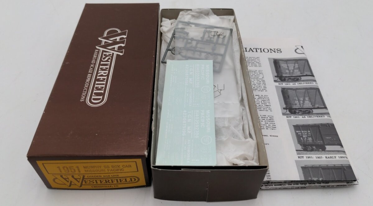 Westerfield 1951 HO Scale Murphy SS Boxcar Missouri Pacific Kit