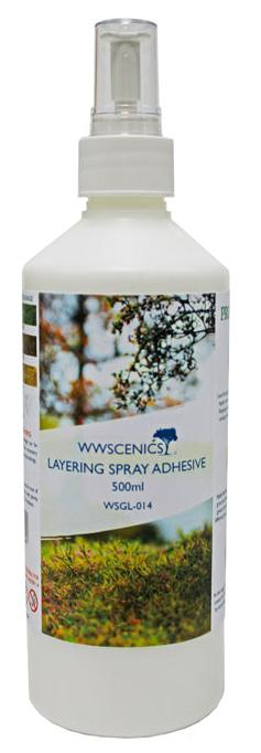 WWScenics WSGL-014 Layering Spray Adhesive 500ml Bottle