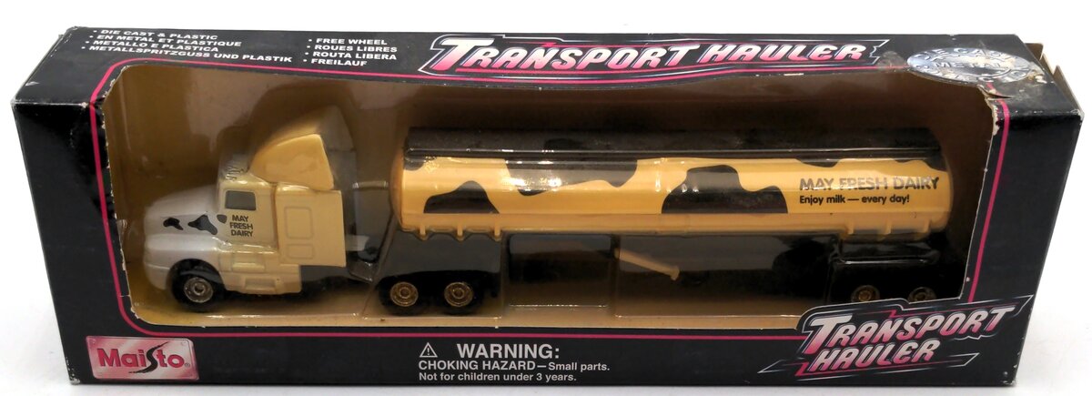 Maisto 11021 Transport Hauler w/ Black & White Dairy Tanker