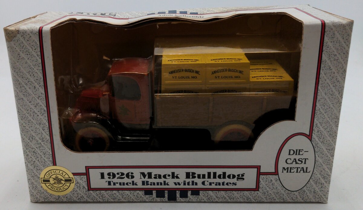 Ertl 9047 1:34 1926 Mack Bulldog With Crates Anheuser Busch Bank