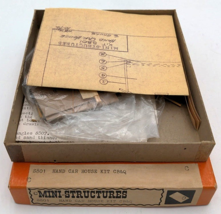 Acme S801 S Scale By Mini-Structures Hand Car House C B & Q Building Kit