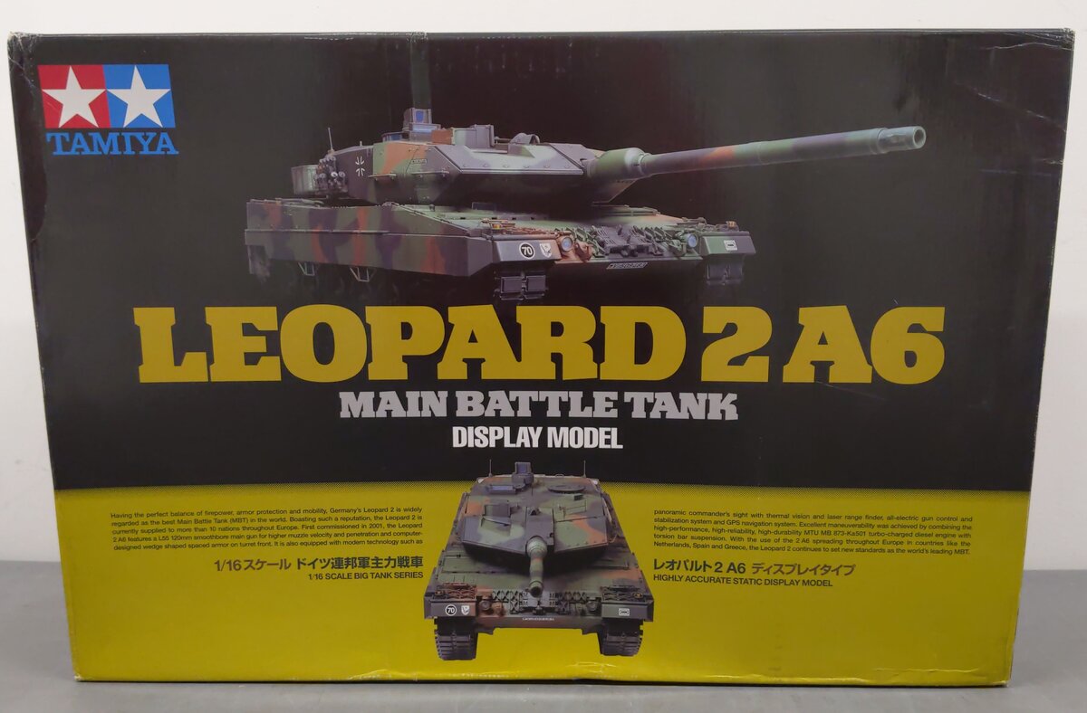 Tamiya 36206 1/16 Leopard 2 A6 Main Battle Tank Display Model
