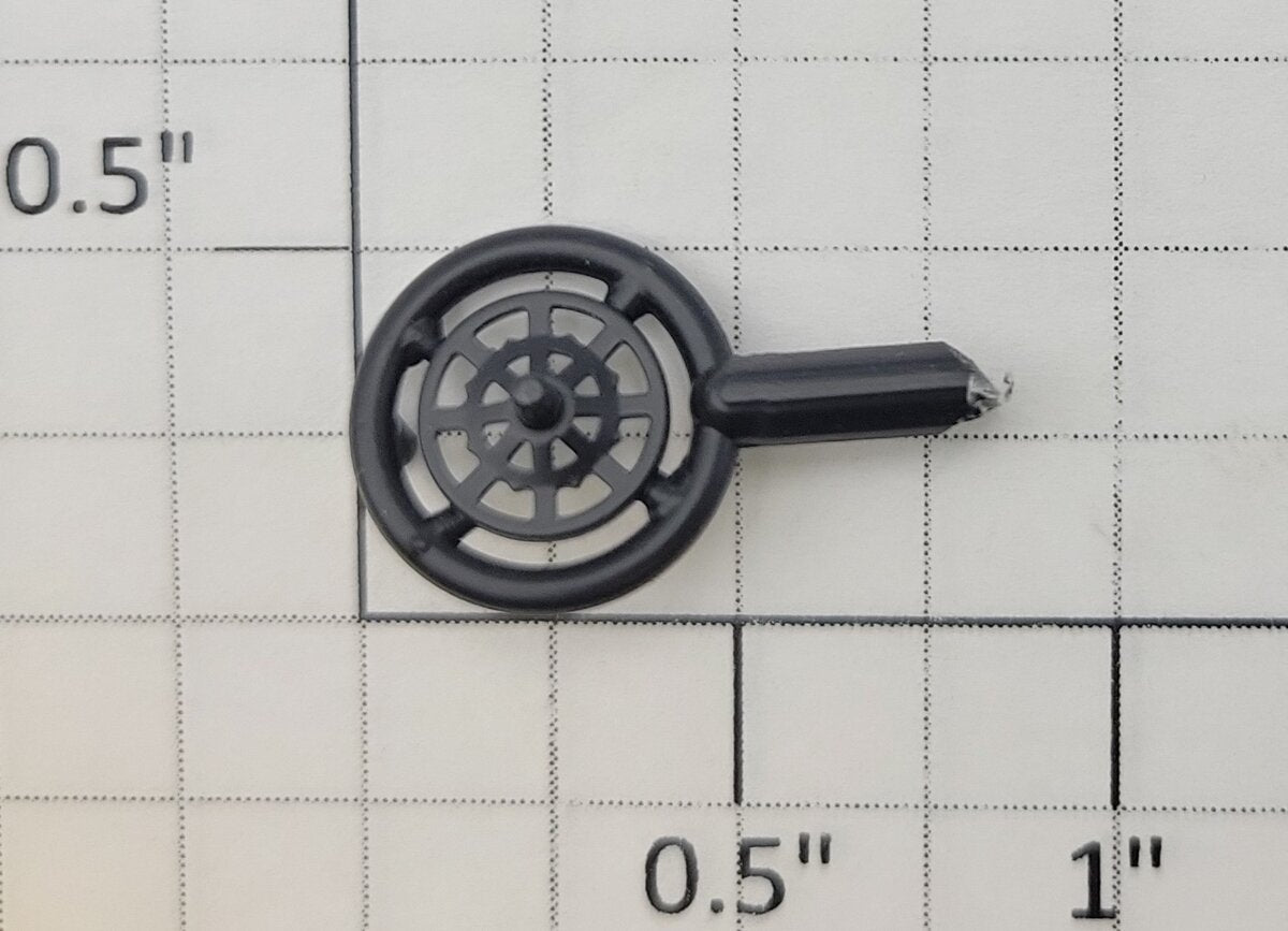 S-Helper 1278-06-12-B Black Plastic Hopper Brake Wheel