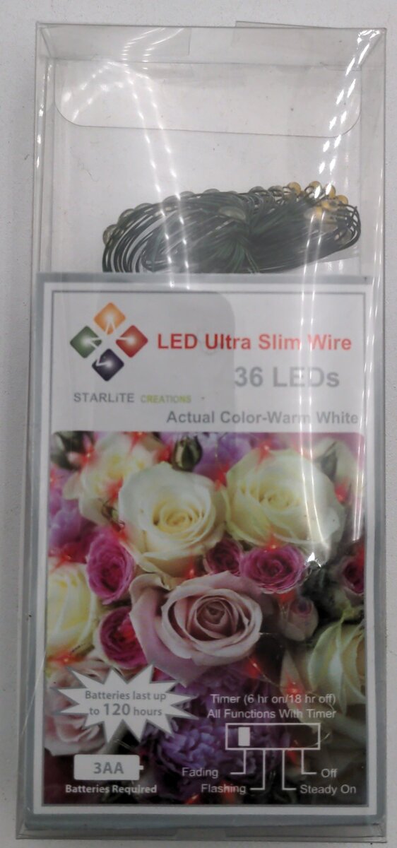 Starlite Creations LED Ultra Slim Wire 36 Bulb 9' Strand