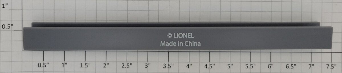 Lionel 32900-10 O Gauge Flat Car 7" L Gray I-Beam with White Lettering "Lionel"