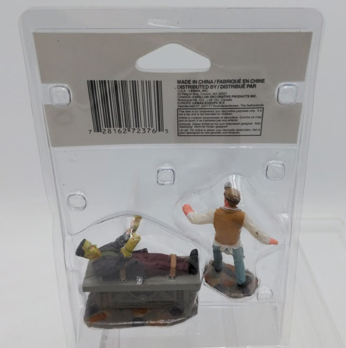 Lemax 72367 Spooky Town Frankenstein It's Alive W/Doctor Polyresin Fig(Set of 2)