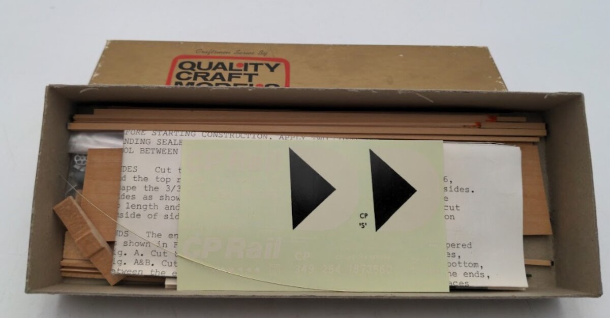 Quality Craft QS-2 S Scale C P Rail Bathtub Gondola Kit