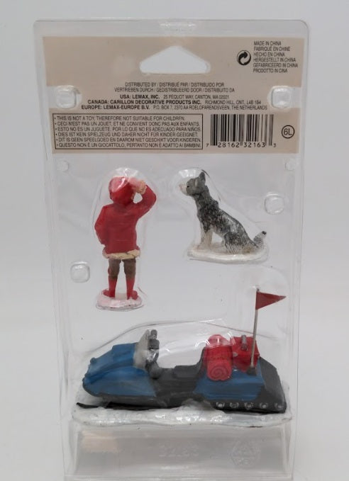 Lemax 32163 Village Collection Snowmobile Adventure Polyresin Figures (Set of 3)