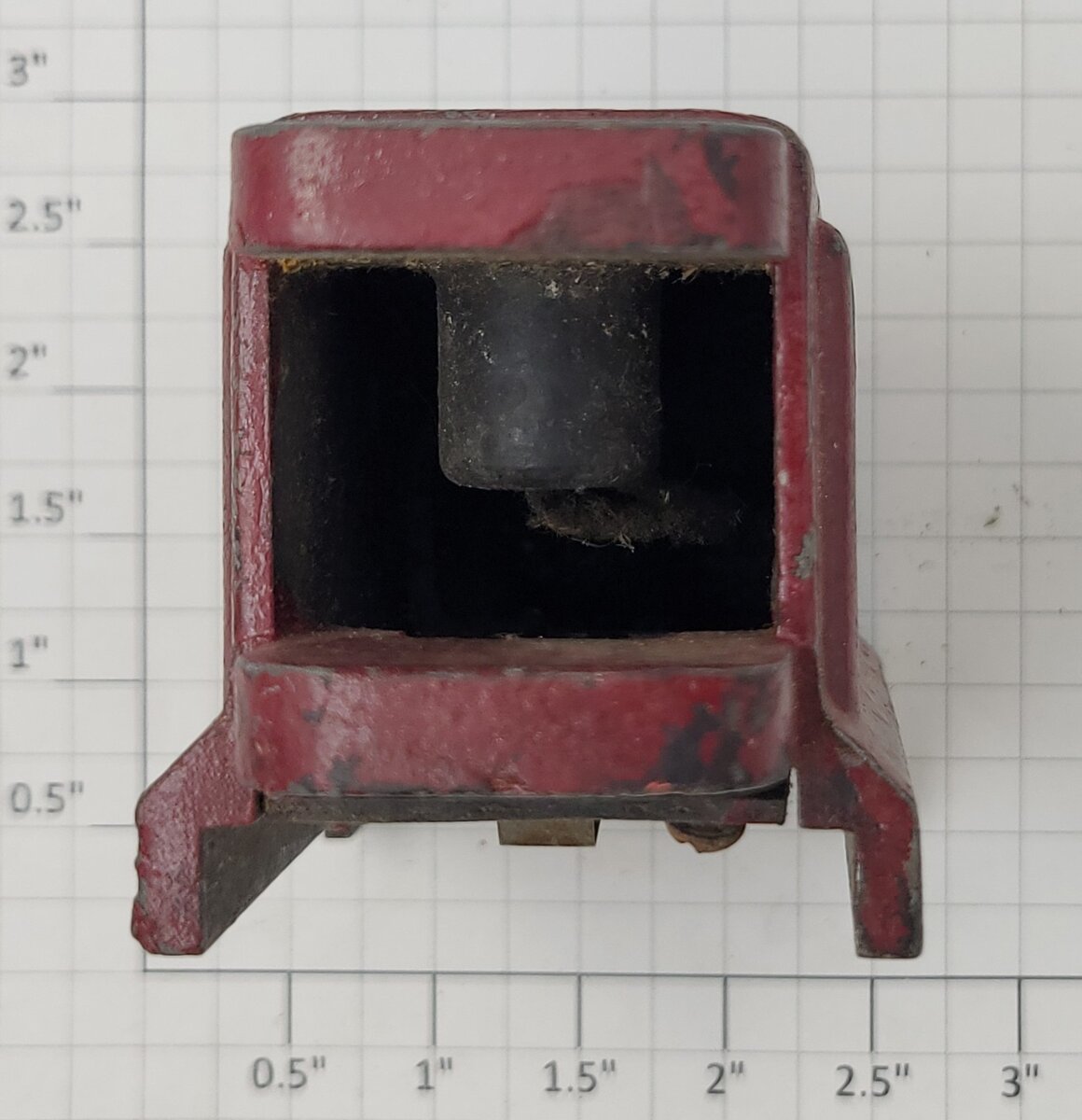 Lionel 025-14 Lionel Prewwar Red Painted Track Bumper with Missing Bulb & Cover