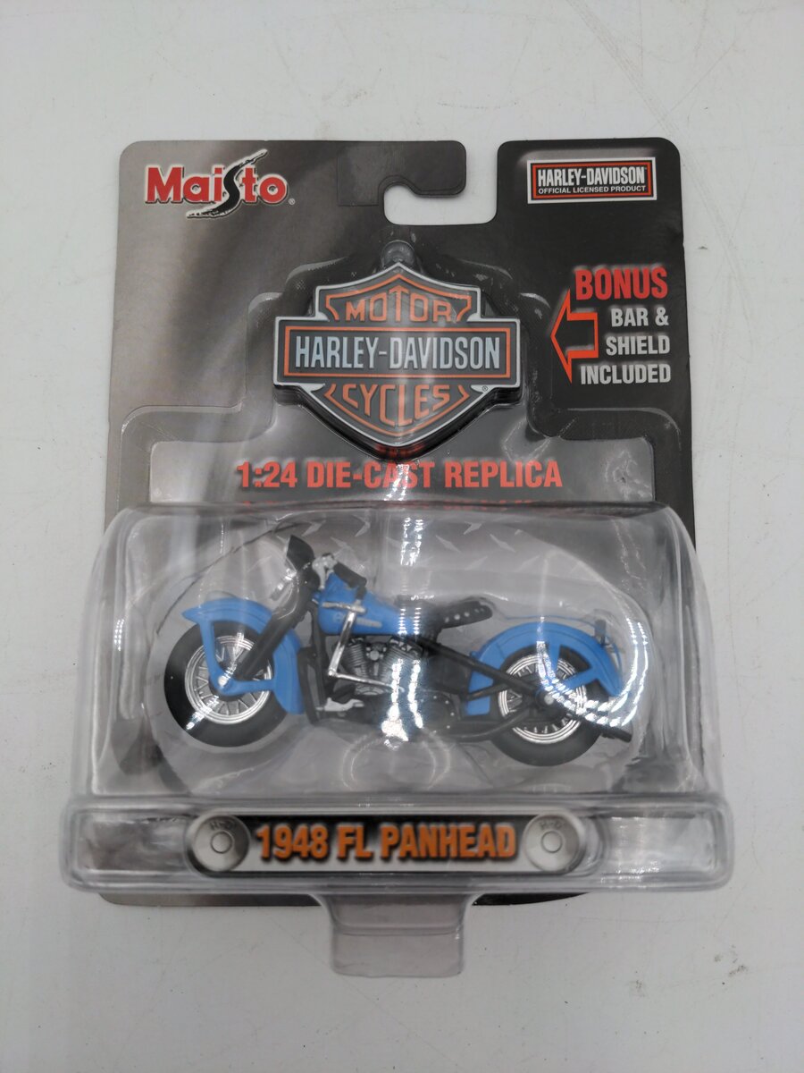 Maisto 1:24 Harley Davidson 1948 FL Panhead (Blue)