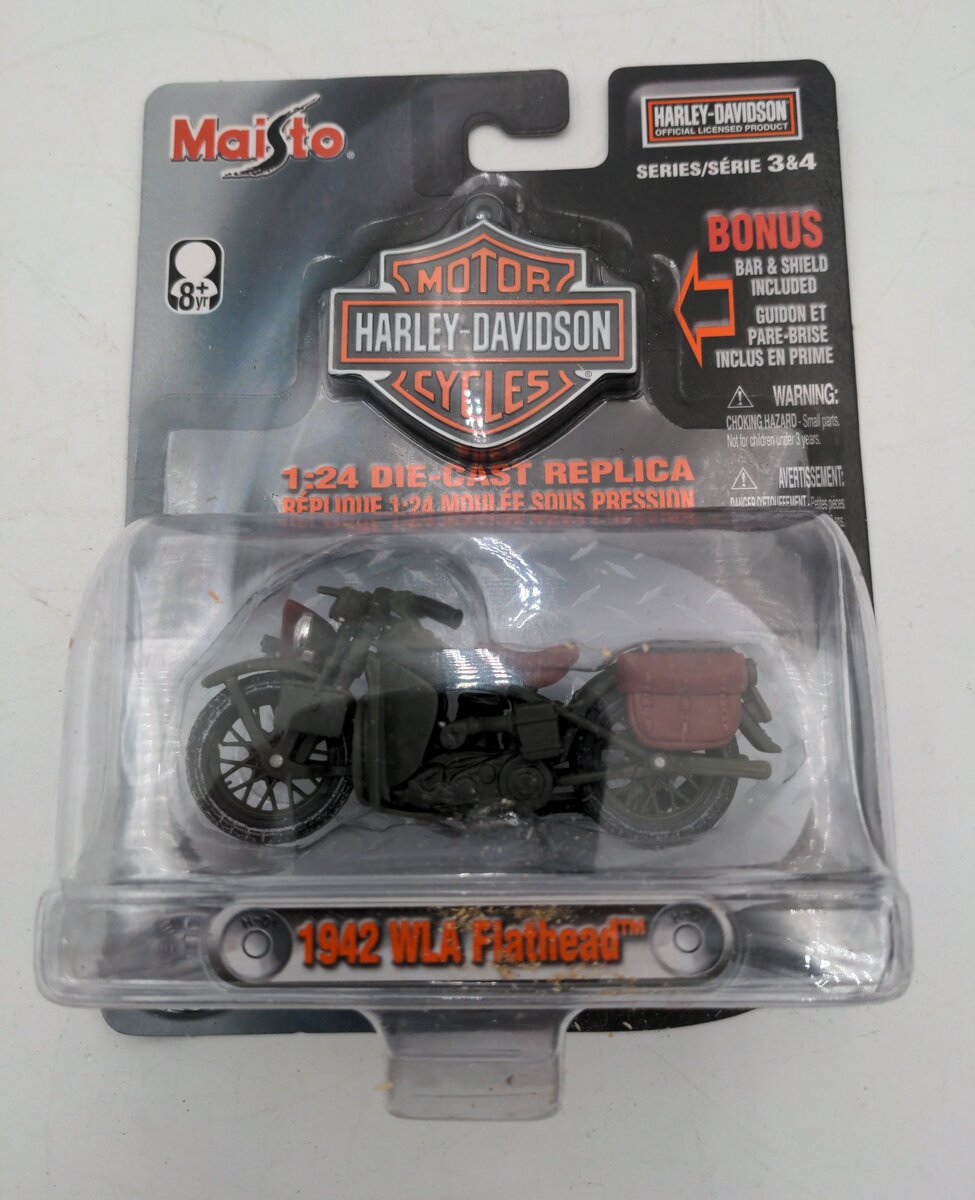 Maisto 1:24 Harley Davidson 1942 WLA Flatbed