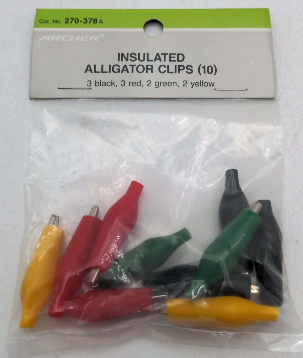 Radio Shack 270-378A Insulated Alligator Clips (10)