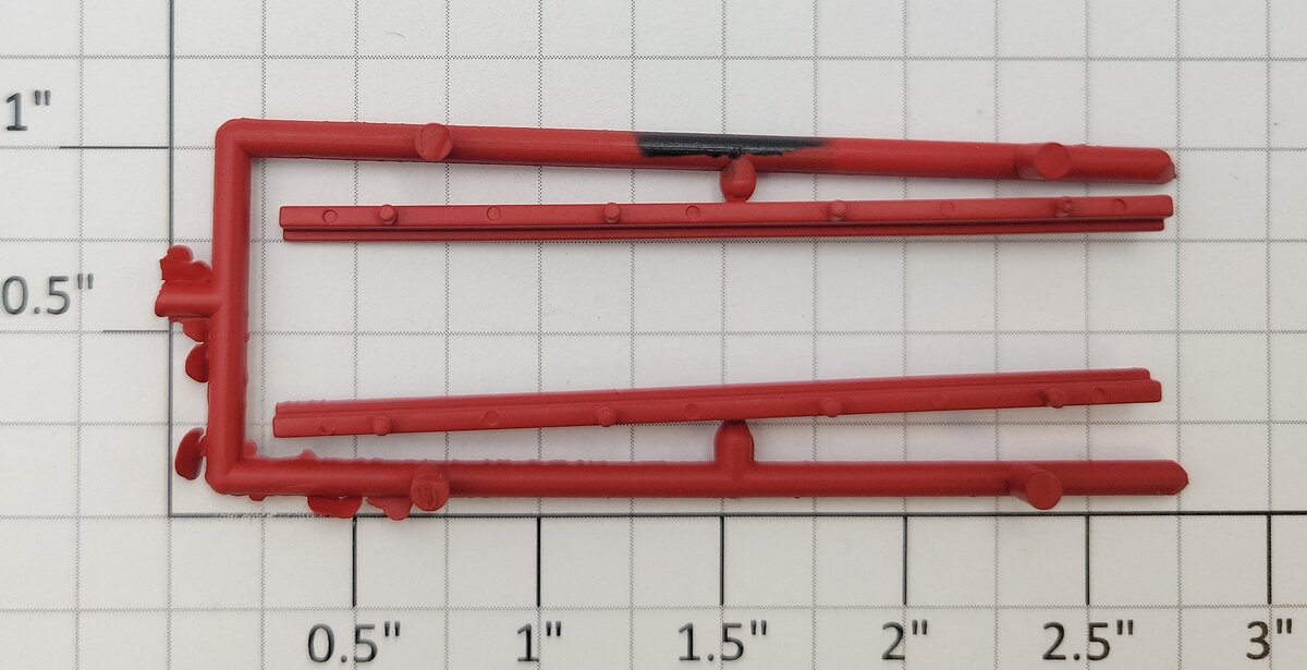 S-Helper 652-04-04-R Red Bottom Door Guide Sprue (Set of 2)