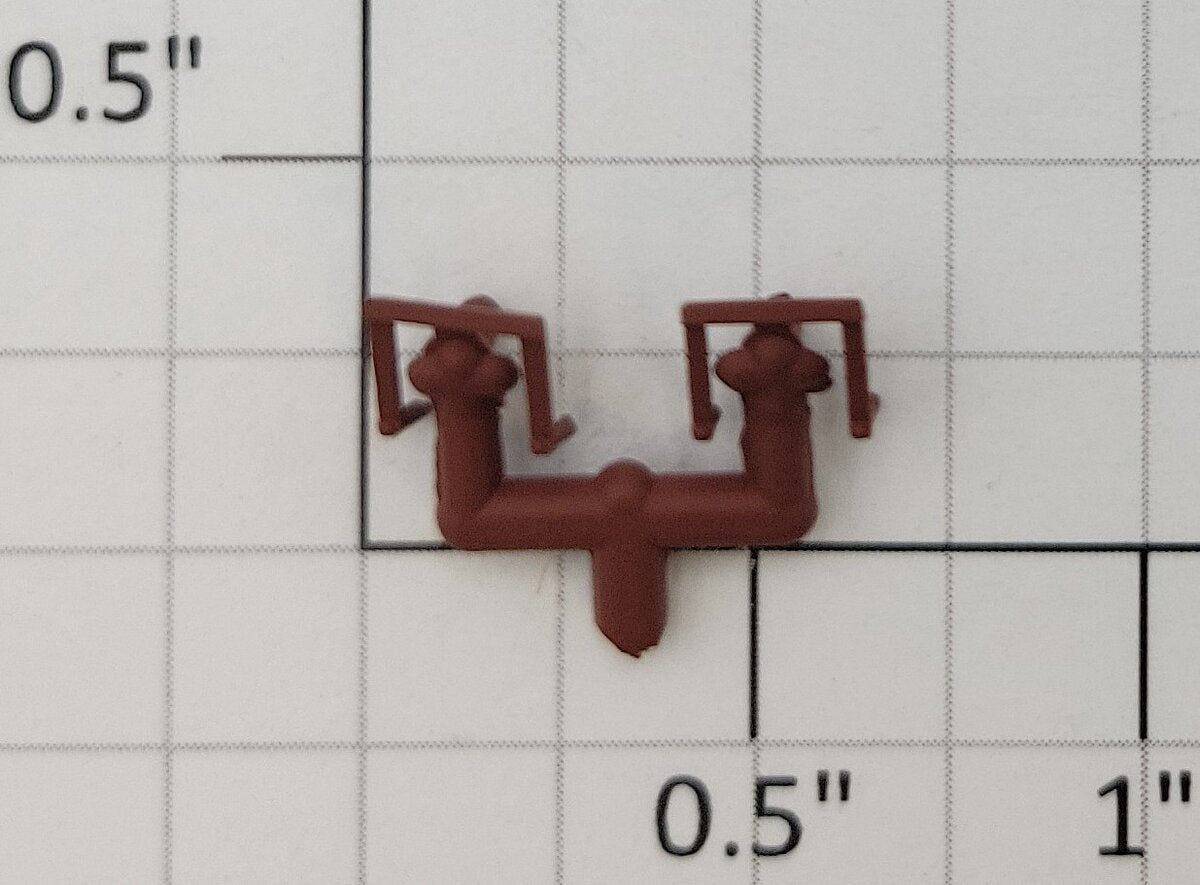 S-Helper 656-04-07-B Reefer Brown Plastic Roofwalk Support (Set of 2)