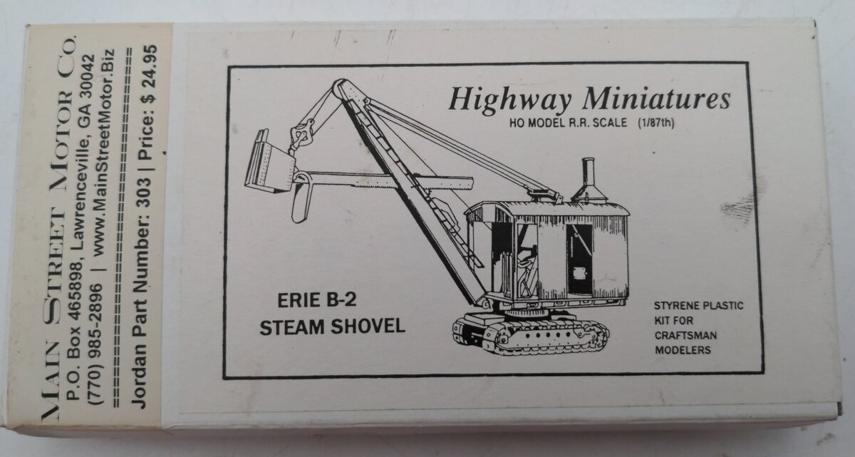 Main Street Motor Co. 303 HO Erie B-2 Steam Shovel Kit