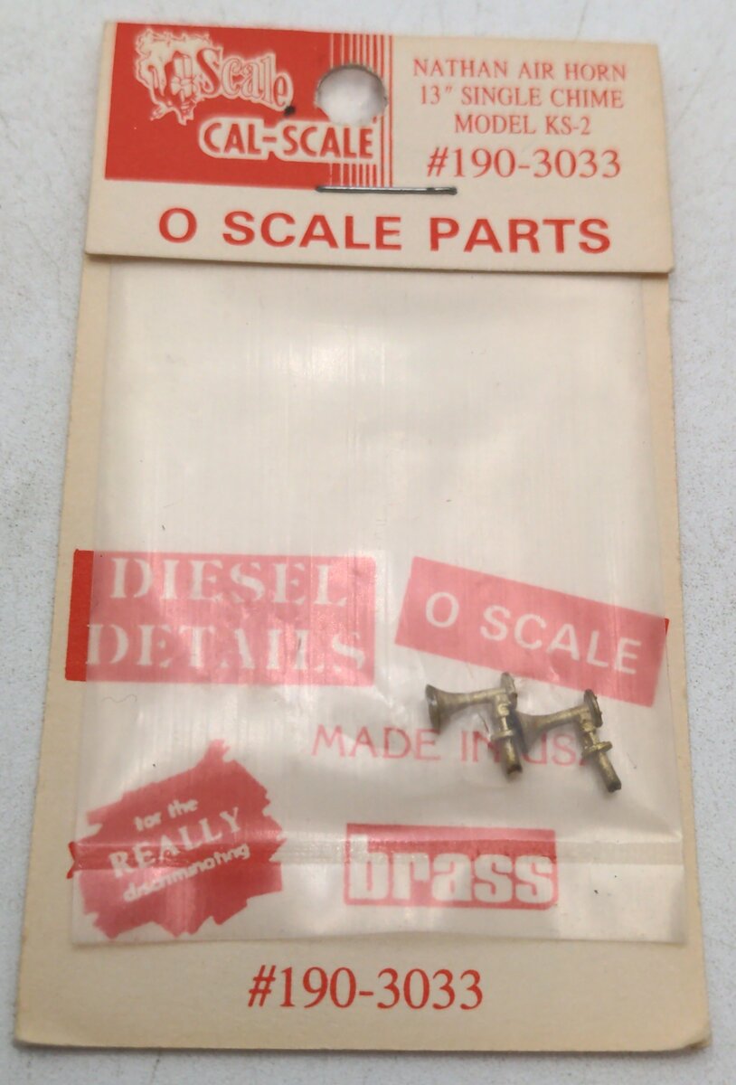 Cal Scale 190-3033 O Scale Nathan Air Horn 13" Single Chime Model KS-2