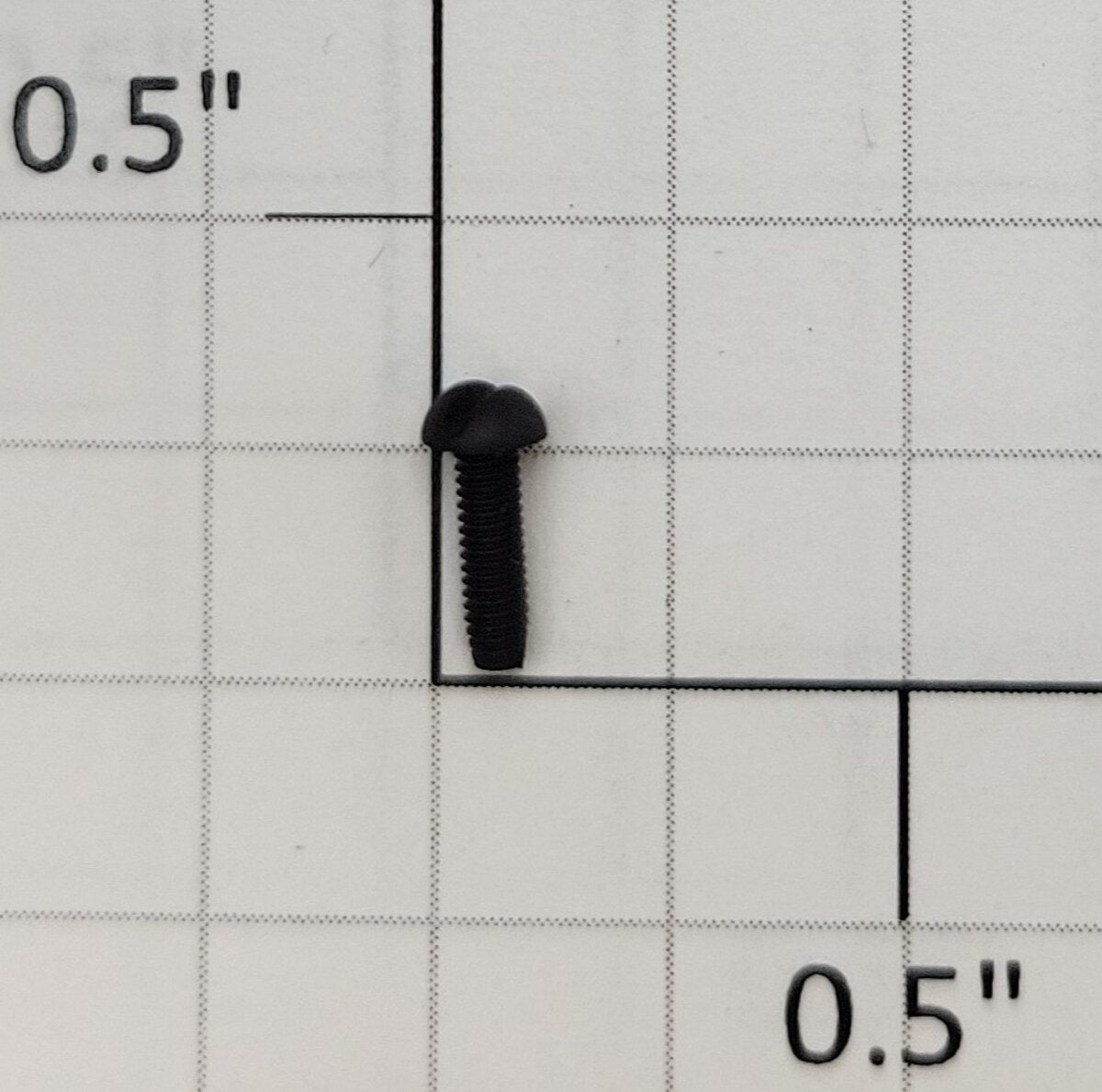 Acme #1-72 x 1/4" Black Plastic Round Head Slotted Screw