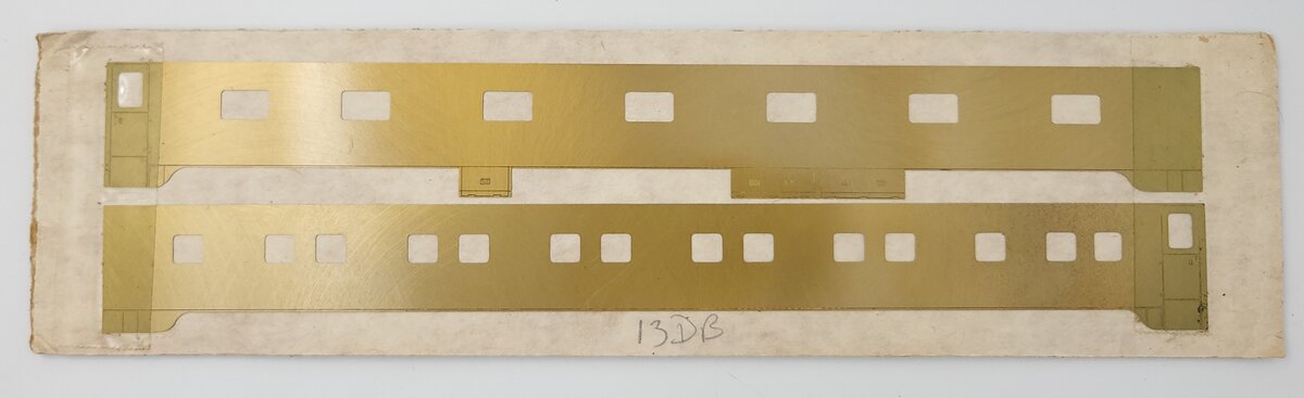 Brass Car Sides 173-30 Brass RH / LH 13-DB "County" Passenger Car Sides