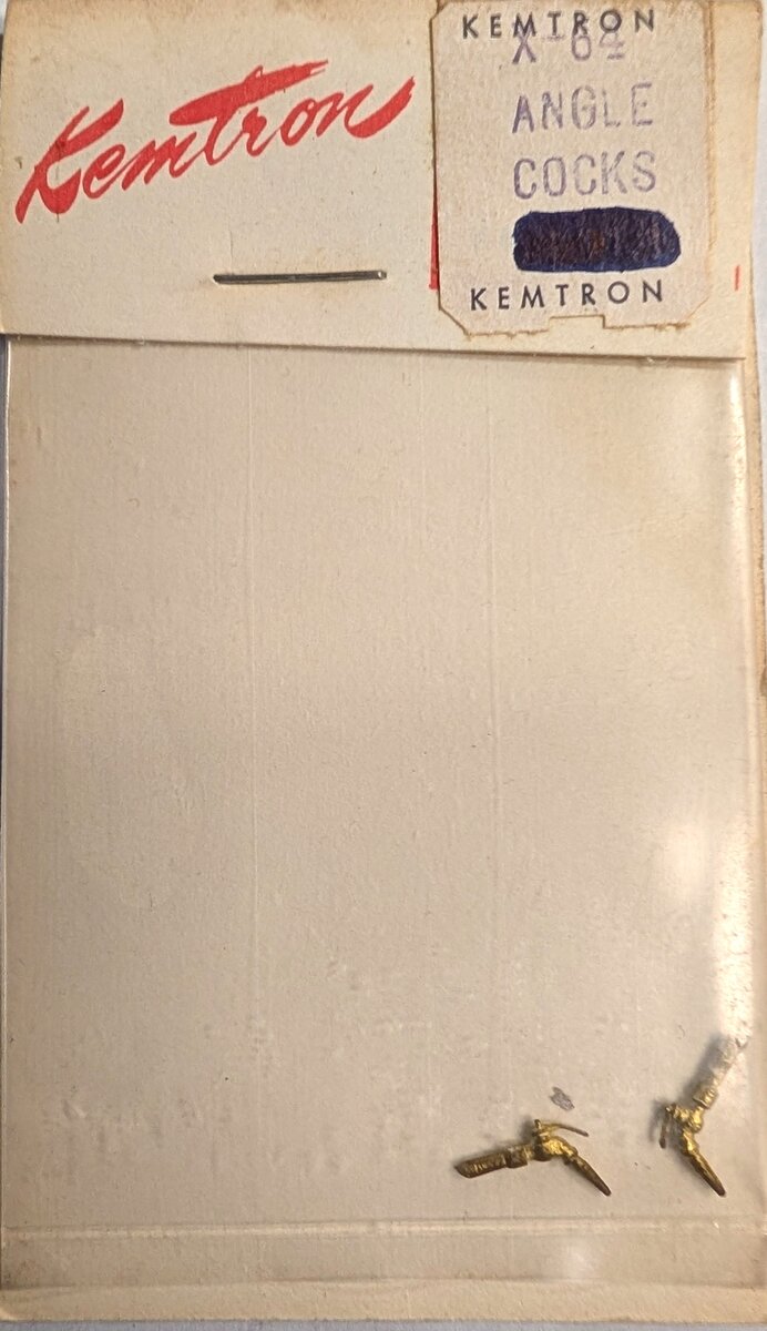Kemtron X-64 O Scale Angle Cocks (Pack of 2)