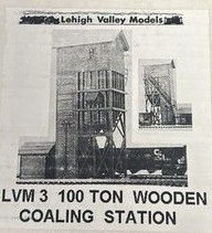 Lehigh Valley Models LVM3 S Scale 100 Ton Coaling Station Building Kit